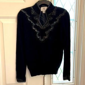 Anne Klein Embellished Knit Sweater